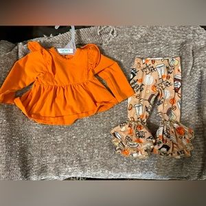 La Ti Da kids boutique fall outfit - size 0-3 month